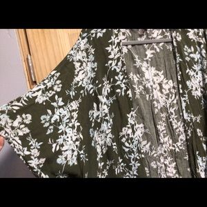 Green Floral Kimono